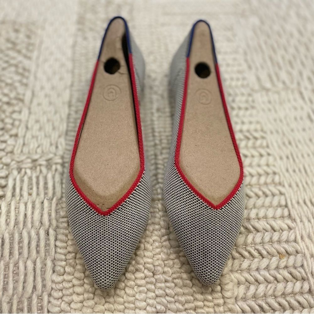 Rothy's Piped Point Grey Gray The Point Flat Rare… - image 6